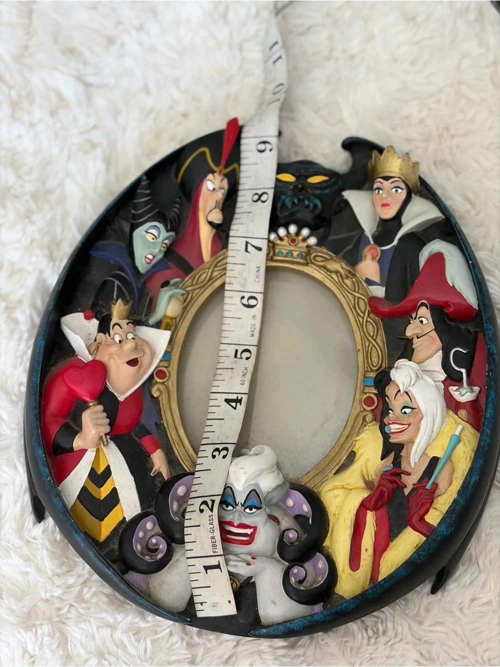 Disney Villains Oval Picture Frame - Black, Gold, Red, White